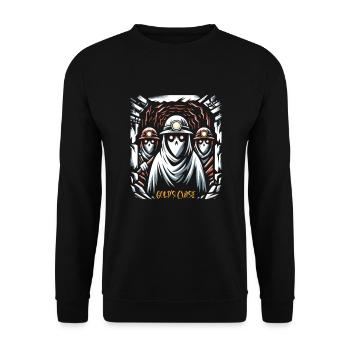Cowboy Barn Bull Rider Rodeo Country Western - Unisex Sweatshirt - black - Front - Alina (178cm) & Michal (187cm)