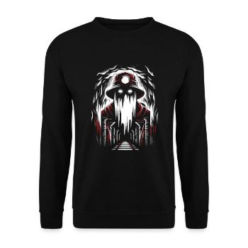 Cowboy Barn Bull Rider Rodeo Country Western - Unisex Pullover - Schwarz - Vorne - Alina (178cm) & Michal (187cm)