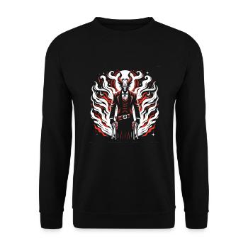 Cowboy Barn Bull Rider Rodeo Country Western - Unisex Sweatshirt - black - Front - Alina (178cm) & Michal (187cm)