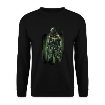 Horrorfilm-fan Zombie-horror Klassischer - Unisex Pullover - Schwarz - Vorne - Alina (178cm) & Michal (187cm)