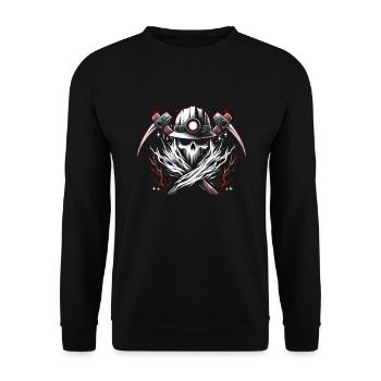 Cowboy Barn Bull Rider Rodeo Country Western - Unisex Sweatshirt - black - Front - Alina (178cm) & Michal (187cm)