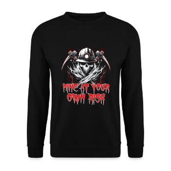 Cowboy Barn Bull Rider Rodeo Country Western - Unisex Pullover - Schwarz - Vorne - Alina (178cm) & Michal (187cm)