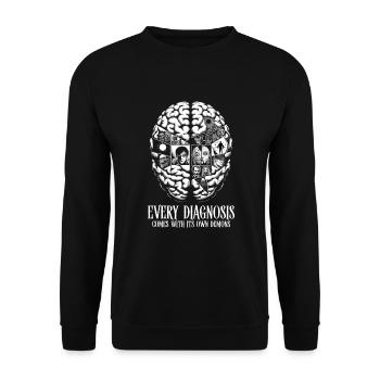 Psychological Horror psychiatric suspense - Unisex Sweatshirt - black - Front - Alina (178cm) & Michal (187cm)