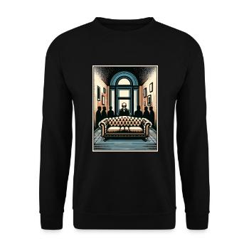 Psychological Horror psychiatric suspense - Unisex Sweatshirt - black - Front - Alina (178cm) & Michal (187cm)