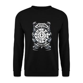 Psychological Horror psychiatric suspense - Unisex Sweatshirt - black - Front - Alina (178cm) & Michal (187cm)
