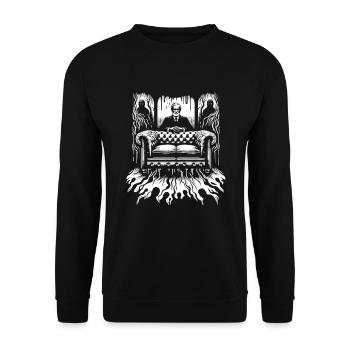 Psychological Horror psychiatric suspense - Unisex Sweatshirt - black - Front - Alina (178cm) & Michal (187cm)