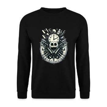 Psychological Horror psychiatric suspense - Unisex Sweatshirt - black - Front - Alina (178cm) & Michal (187cm)