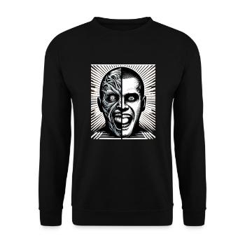 Psychological Horror psychiatric suspense - Unisex Sweatshirt - black - Front - Alina (178cm) & Michal (187cm)