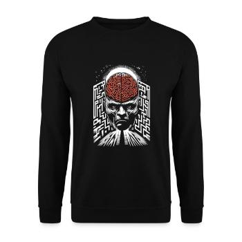 Psychological Horror psychiatric suspense - Unisex Sweatshirt - black - Front - Alina (178cm) & Michal (187cm)