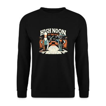 Lustiger Bowling-team-bowler-strike-bowling-club - Unisex Pullover - Schwarz - Vorne - Alina (178cm) & Michal (187cm)