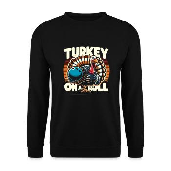Funny bowling team bowler strike bowling club - Unisex Sweatshirt - black - Front - Alina (178cm) & Michal (187cm)