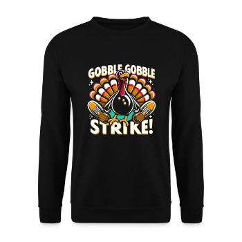 Lustiger Bowling-team-bowler-strike-bowling-club - Unisex Pullover - Schwarz - Vorne - Alina (178cm) & Michal (187cm)