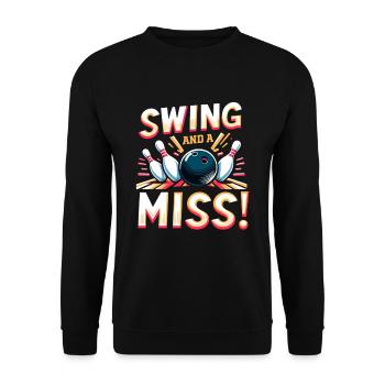 Lustiger Bowling-team-bowler-strike-bowling-club - Unisex Pullover - Schwarz - Vorne - Alina (178cm) & Michal (187cm)