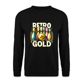 Funny bowling team bowler strike bowling club - Unisex Sweatshirt - black - Front - Alina (178cm) & Michal (187cm)