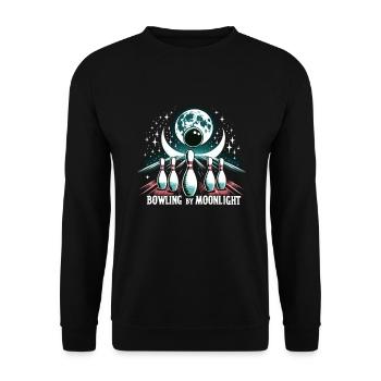Funny bowling team bowler strike bowling club - Unisex Sweatshirt - black - Front - Alina (178cm) & Michal (187cm)