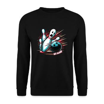 Funny bowling team bowler strike bowling club - Unisex Sweatshirt - black - Front - Alina (178cm) & Michal (187cm)