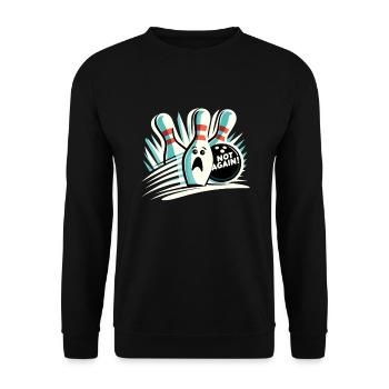 Lustiger Bowling-team-bowler-strike-bowling-club - Unisex Pullover - Schwarz - Vorne - Alina (178cm) & Michal (187cm)