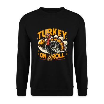 Funny bowling team bowler strike bowling club - Unisex Sweatshirt - black - Front - Alina (178cm) & Michal (187cm)