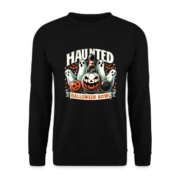 Funny bowling team bowler strike bowling club - Unisex Sweatshirt - black - Front - Alina (178cm) & Michal (187cm)