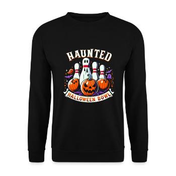 Funny bowling team bowler strike bowling club - Unisex Sweatshirt - black - Front - Alina (178cm) & Michal (187cm)