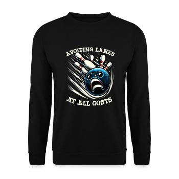 Lustiger Bowling-team-bowler-strike-bowling-club - Unisex Pullover - Schwarz - Vorne - Alina (178cm) & Michal (187cm)