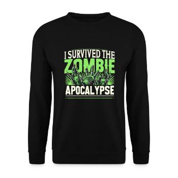 Horrorfilm-fan Zombie-horror Klassischer - Unisex Pullover - Schwarz - Vorne - Alina (178cm) & Michal (187cm)