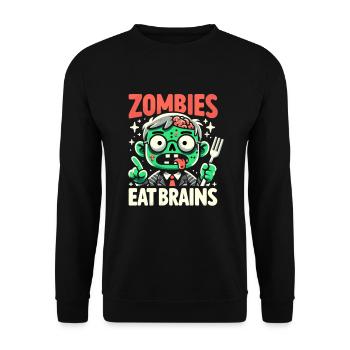 Horrorfilm-fan Zombie-horror Klassischer - Unisex Pullover - Schwarz - Vorne - Alina (178cm) & Michal (187cm)