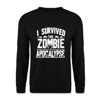 Horrorfilm-fan Zombie-horror Klassischer - Unisex Pullover - Schwarz - Vorne - Alina (178cm) & Michal (187cm)
