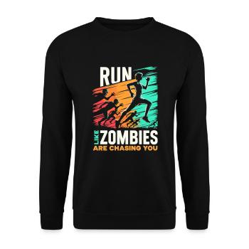 Horrorfilm-fan Zombie-horror Klassischer - Unisex Pullover - Schwarz - Vorne - Alina (178cm) & Michal (187cm)