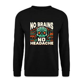 Horrorfilm-fan Zombie-horror Klassischer - Unisex Pullover - Schwarz - Vorne - Alina (178cm) & Michal (187cm)