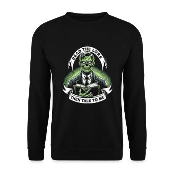 Horrorfilm-fan Zombie-horror Klassischer - Unisex Pullover - Schwarz - Vorne - Alina (178cm) & Michal (187cm)