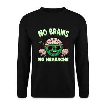 Horrorfilm-fan Zombie-horror Klassischer - Unisex Pullover - Schwarz - Vorne - Alina (178cm) & Michal (187cm)