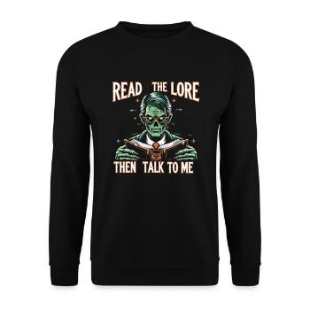 Horrorfilm-fan Zombie-horror Klassischer - Unisex Pullover - Schwarz - Vorne - Alina (178cm) & Michal (187cm)