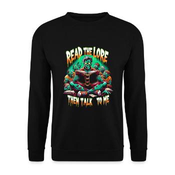 Horrorfilm-fan Zombie-horror Klassischer - Unisex Pullover - Schwarz - Vorne - Alina (178cm) & Michal (187cm)