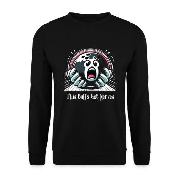 Funny bowling team bowler strike bowling club - Unisex Sweatshirt - black - Front - Alina (178cm) & Michal (187cm)