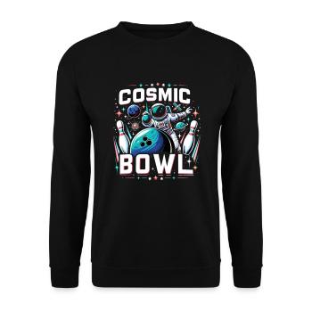 Funny bowling team bowler strike bowling club - Unisex Sweatshirt - black - Front - Alina (178cm) & Michal (187cm)