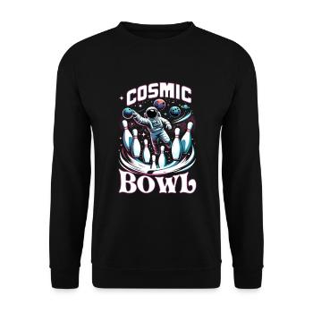 Funny bowling team bowler strike bowling club - Unisex Sweatshirt - black - Front - Alina (178cm) & Michal (187cm)