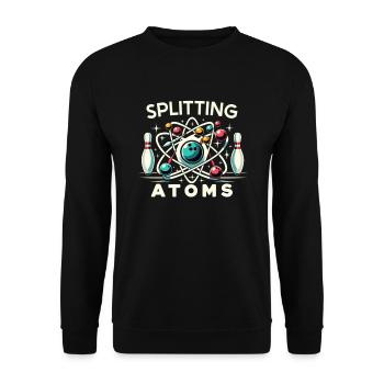Lustiger Bowling-team-bowler-strike-bowling-club - Unisex Pullover - Schwarz - Vorne - Alina (178cm) & Michal (187cm)