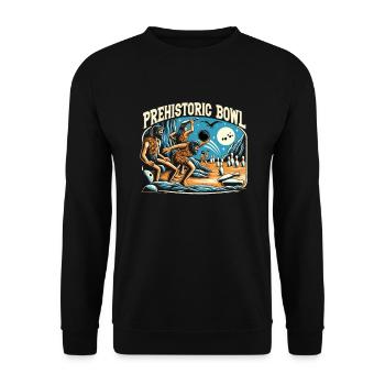 Funny bowling team bowler strike bowling club - Unisex Sweatshirt - black - Front - Alina (178cm) & Michal (187cm)