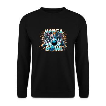 Funny bowling team bowler strike bowling club - Unisex Sweatshirt - black - Front - Alina (178cm) & Michal (187cm)