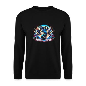 Funny bowling team bowler strike bowling club - Unisex Sweatshirt - black - Front - Alina (178cm) & Michal (187cm)