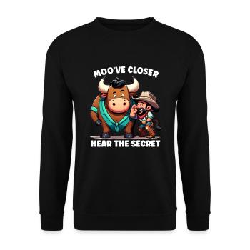 Rodeo Bull Riding Livestock Show Farmer Cattle - Unisex Pullover - Schwarz - Vorne - Alina (178cm) & Michal (187cm)