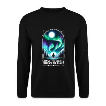 Aurora Aurora Tracker Alaska Wilderness - Sweat-shirt Unisexe - noir - Devant - Alina (178cm) & Michal (187cm)