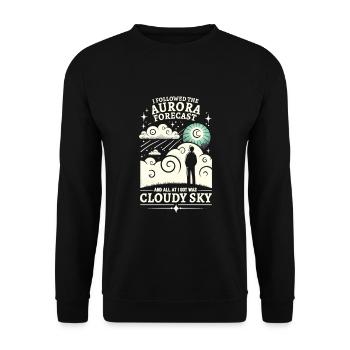 Aurora Aurora Tracker Alaska Wilderness - Sweat-shirt Unisexe - noir - Devant - Alina (178cm) & Michal (187cm)