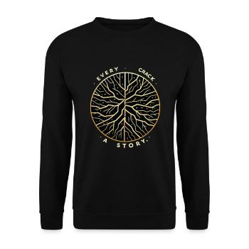 Kintsugi Kintsukuroi Imperfekte Japanische Kunst - Unisex Pullover - Schwarz - Vorne - Alina (178cm) & Michal (187cm)