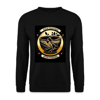 Kintsugi Kintsukuroi Imperfekte Japanische Kunst - Unisex Pullover - Schwarz - Vorne - Alina (178cm) & Michal (187cm)