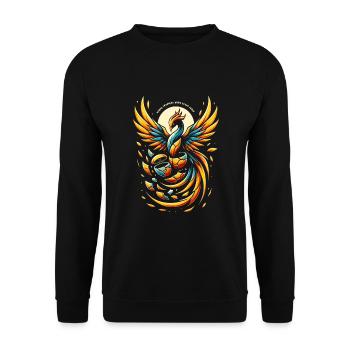 Kintsugi Kintsukuroi Imperfekte Japanische Kunst - Unisex Pullover - Schwarz - Vorne - Alina (178cm) & Michal (187cm)