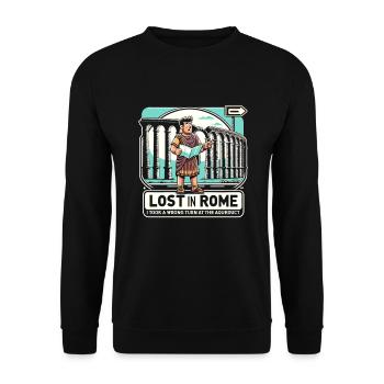 Julius Cäsar Römische Geschichte Römisches Reich - Unisex Pullover - Schwarz - Vorne - Alina (178cm) & Michal (187cm)