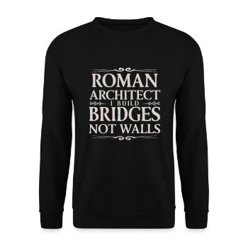 Jules César Histoire romaine Empire romain - Sweat-shirt Unisexe - noir - Devant - Alina (178cm) & Michal (187cm)