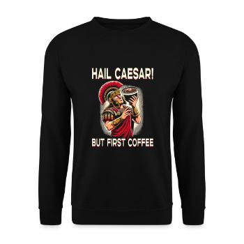 Jules César Histoire romaine Empire romain - Sweat-shirt Unisexe - noir - Devant - Alina (178cm) & Michal (187cm)